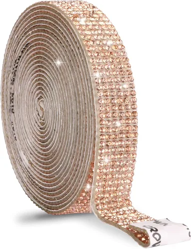 Miniatura 11 de Cinta de cristal autoadhesiva, calcomanías de diamantes de imitación para envoltura de regalos, manualidades, proyectos de decoración, bodas