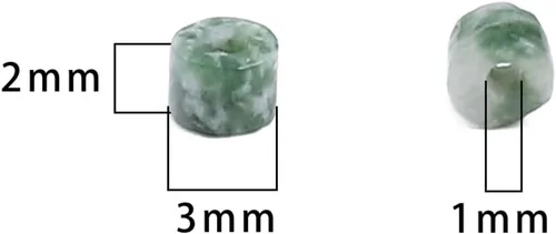 Miniatura 2 de BEADIA Cuentas Espaciadoras de Jade Natural Africano Planas Redondas Sueltas para Hacer Joyas con Abalorios 3mmx2mm 38cm Jade africano