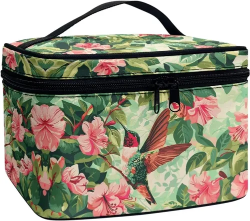 Miniatura 19 de JoyLamoria Bolsa de Maquillaje Portátil Bolsa de Cosméticos de Viaje Bolsa de Maquillaje con Gran Capacidad Bolsa con Cremallera, Aztec Southwestern