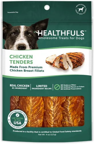 Miniatura 12 de Healthfuls Chicken Tenders - Golosinas para perros, 11 onzas