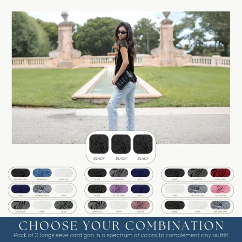 Miniatura 5 de Azules Blusa larga de manga corta para mujer, con cuello redondo y dobladillo curvado, suave y elástica