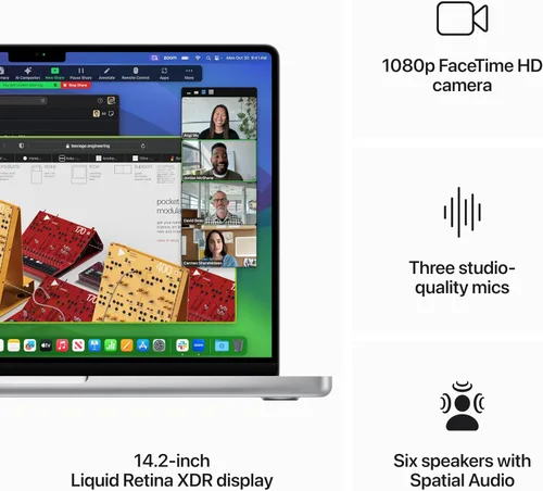 Miniatura 5 de Apple MacBook Pro 2023 con chip Apple M3 con CPU de 8 núcleos/GPU de 10 núcleos (14 pulgadas, 8 GB de RAM, 512 GB de almacenamiento SSD)