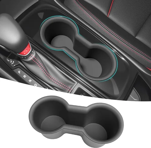 Organizador de portavasos compatible con accesorios Chevy Equinox 2018-2024, sin ruido, a prueba de agua y polvo, TPE inserto para consola de