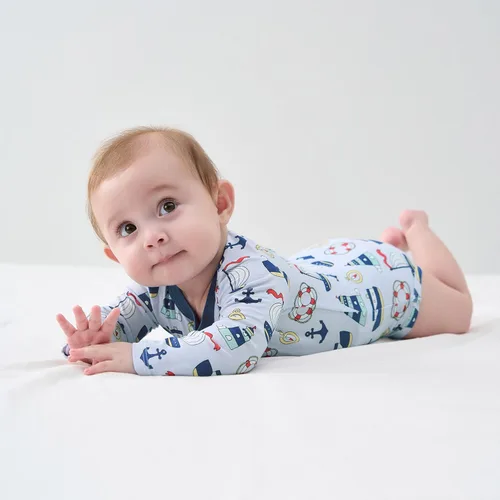Miniatura 74 de pureborn Mameluco de algodón súper suave para bebés niños y niñas de 0 a 24 meses