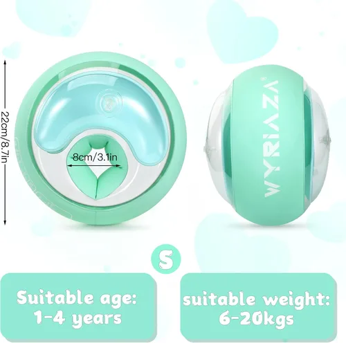 Miniatura 6 de WYRIAZA Flotadores de brazo para niños (1-6) – Flotadores de natación para niños pequeños con 3 bolsas de aire (XS, S) – Se adapta a 13-44 libras