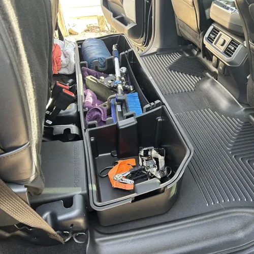 Miniatura 7 de WHALEMOTOR Almacenamiento debajo del asiento Compatible con Ford F150 (2015-2025) y Super Duty (2017-2025) SuperCrew/Crew Cab, Organizador de carga