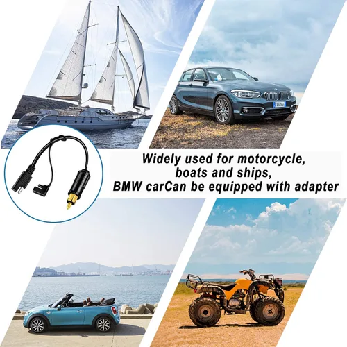 Miniatura 7 de Adaptador divisor para encendedor de cigarrillos BMW - Conector SAE a enchufe DIN para puerto de cargador de energía de coche