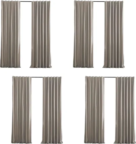 Miniatura 25 de Sun Zero Greyson - Valance de cortina con pestaña trasera de seda de dupioni de imitación con borlas de cuentas y aislamiento térmico total opaco