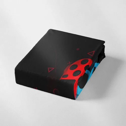 Miniatura 3 de HOSIMA Juego de funda de edredón de pelotas de fútbol, funda de edredón para adolescentes, niños, azul, rojo, videojuego, juego de cama