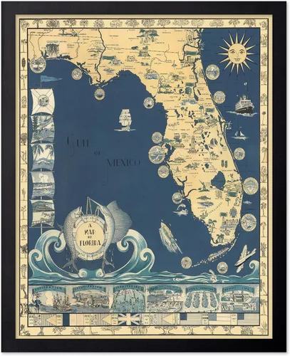 Miniatura 16 de Monem Art Mapa Monumental Vintage de Florencia Impresión - Póster de Viaje Retro - Arte de Italia - Gran Regalo para Hombres, Mujeres, Amantes
