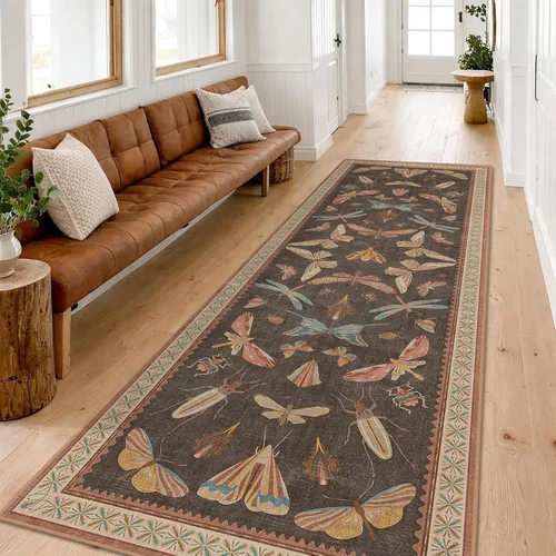 Miniatura 24 de Hazo Haus Alfombra de Baño Bohemia Lavable 2x3, Alfombras Pequeñas para Cocina, Tocador, Puerta Principal Entrada Interior, Antideslizante Pelo Bajo