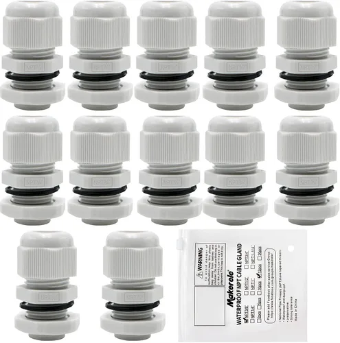 Miniatura 17 de MAKERELE NPT de 1" Conector de Glándula de Cable Agarre de Cordón Protectores de Alambre de Nylon Plástico Impermeables