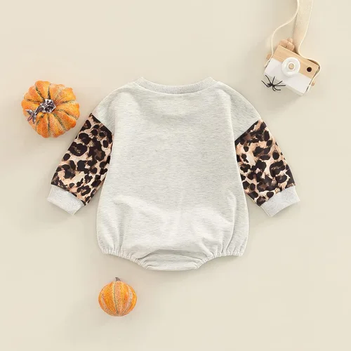 Miniatura 84 de FYBITBO Traje de Halloween para recién nacido, niña y niño, espeluznante temporada, mameluco con burbujas para otoño, Halloween, ropa de bebé