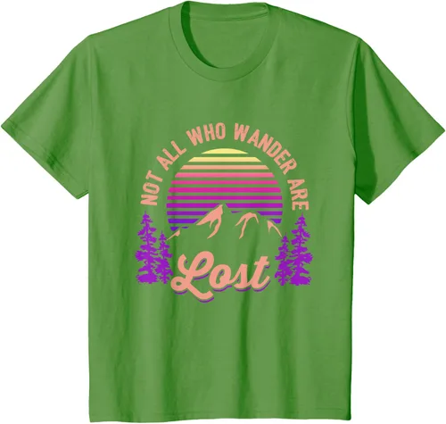 Miniatura 90 de Not All Who Wander Are Lost Vintage Mountains - Camiseta de senderismo, Negro, S