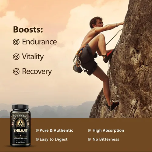 Miniatura 5 de Extracto orgánico de resina Shilajit del Himalaya – 500 mg de potencia máxima, Shilajit puro probado en laboratorio para hombres y mujeres, más