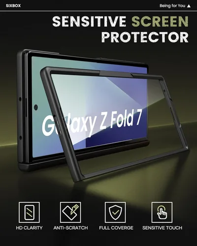 Miniatura 4 de Funda para Samsung Galaxy Z Fold 7 con Protección de Bisagra y Protector de Pantalla, Diseño Delgado de PC Duro Resistente a Golpes 360° Funda