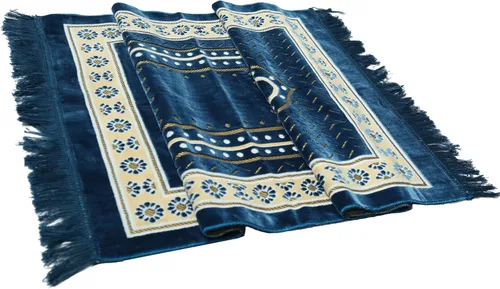 Miniatura 5 de Alfombra de oración para hombres, mujeres o niños musulmanes, tapete de oración portátil y juegos de cuentas de oración para regalos islámicos