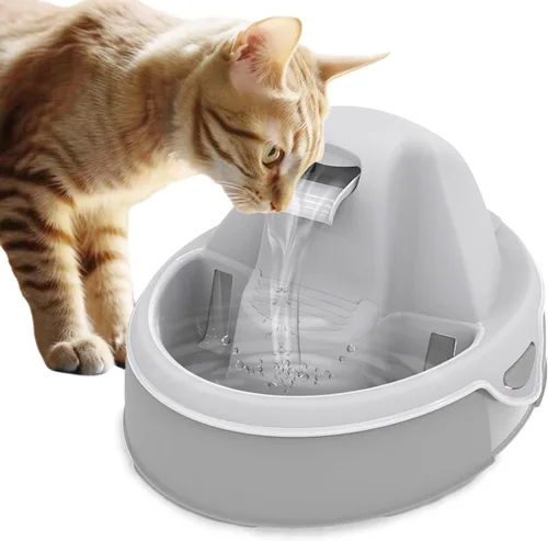 Miniatura 8 de Aqua Flow - Fuente de agua prémium para mascotas, dispensador automático para gatos y perros, sistema de drenaje anti-cabello, filtros