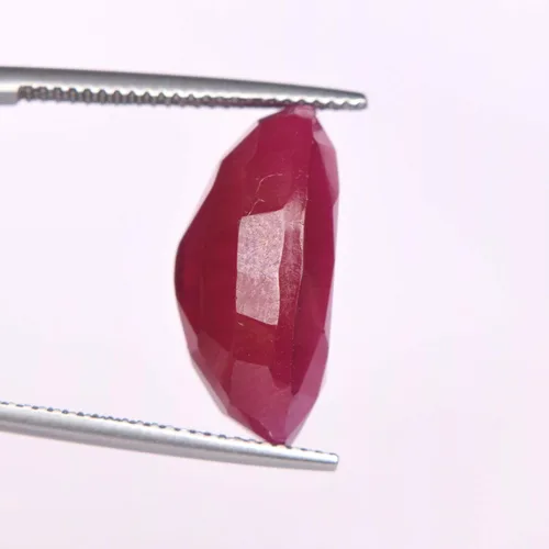 Miniatura 4 de GEMHUB Piedra preciosa suelta rubí rojo natural 25.50 Ct certificado rubí rojo natural, piedra preciosa suelta de rubí facetado FA-100, Gema