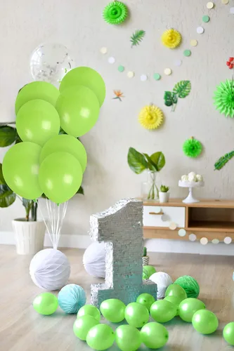 Miniatura 5 de Treasures Gifted - Globos de un solo color mate, Verde lima (Lime Green)