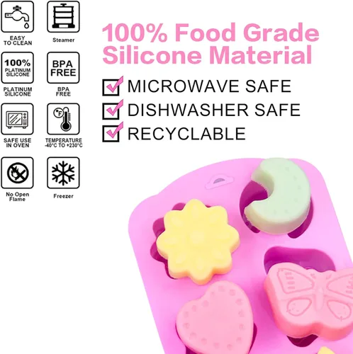 Miniatura 2 de Moldes de silicona para jabón, diferentes moldes de jabón con diferentes formas, perfectos para hacer jabón, moldes de pastel de chocolate caseros