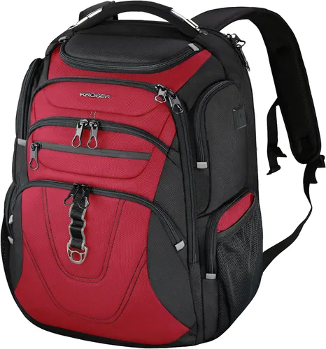 Miniatura 9 de KROSER Mochila para laptop compatible con TSA de 17.3 pulgadas XL, mochila para computadora resistente al agua, mochila de viaje para universidad