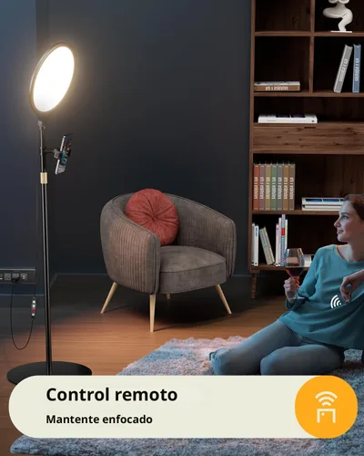 Miniatura 5 de Anillo de luz de 10.5 pulgadas con soporte y soporte para teléfono, trípode de 69 pulgadas para iPhone con luz, luz LED profesional para grabación