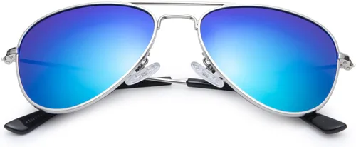 Miniatura 2 de COASION Gafas de sol de aviador pequeñas polarizadas clásicas para niños, bebés, niñas y niños de 2 a 10 años, 1.969in