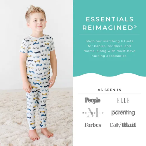 Miniatura 5 de Posh Peanut Conjunto de pijama unisex Ropa para niños pequeños Pijama de dos piezas para niñas Viscosa suave de bambú