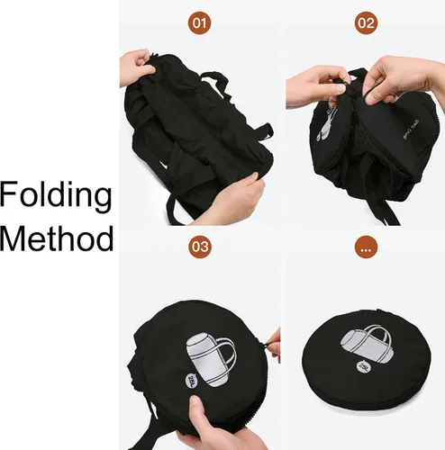 Miniatura 7 de Pequeña bolsa de gimnasio, bolsa deportiva impermeable para mujeres, mini bolsa de lona portátil para hombres, bolsa de entrenamiento plegable