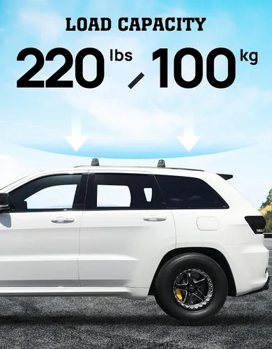 Miniatura 3 de Barras transversales para portaequipajes compatibles con Jeep Grand Cherokee Altitude & SRT y Trackhawk 2011-2022 con molduras negras para techo
