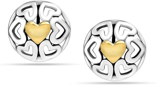 Miniatura 3 de LeCalla Aretes de plata de ley 925 Omega para mujer, talla mediana y grande