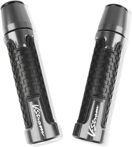 Motocicleta para Suzuki V-Strom 650 V-Strom650 VStrom 1000 DL1000 CNC Perillas de motocicleta antideslizantes para scooter, extremos de mango de Gris