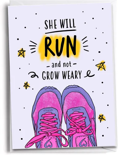 Miniatura 21 de Felicitaciones por terminar una tarjeta de felicitación de maratón 26.2 Millas Inspirado en correr