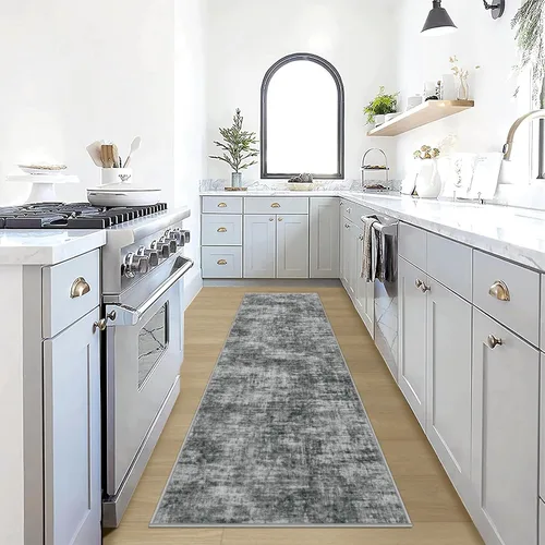 Miniatura 28 de Alfombras de Pasillo Lavables de 2'6''x8': Alfombra de Pasillo Moderna Abstracta para Interiores, Suave, Pelo Bajo, Alfombra Delgada, Multi