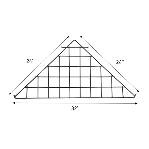 Miniatura 2 de SSWBasics Estante triangular de rejilla de alambre negro, juego de 2