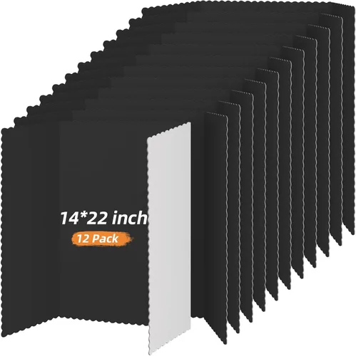 Miniatura 7 de Henoyso 4 piezas de 36 x 48 pulgadas de tablero de póster blanco de triple pliegue grande, tablero de presentación desplegable de papel duro blanco