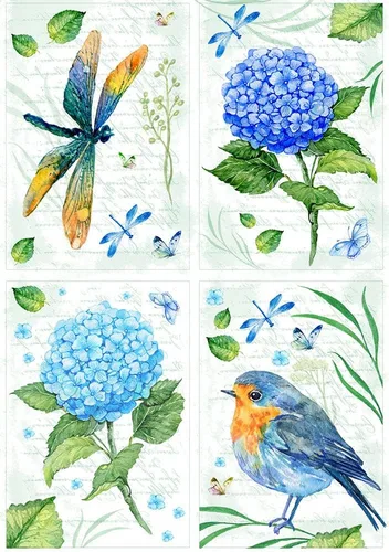 Miniatura 6 de Papel de arroz para decoupage A4, papel vintage para decoupage, papel vintage (Highland de Navidad - 2 hojas)