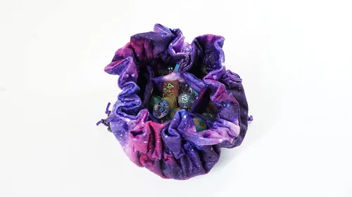 Miniatura 5 de FanRoll Velvet Compartment Dice Bag with Pockets: Nebula, Role Playing Game Dice Accessories for Dungeons and Dragons
