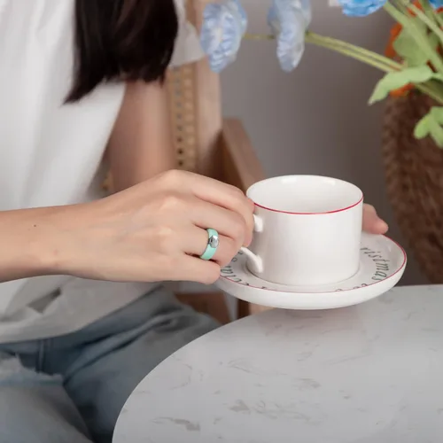 Miniatura 43 de Egnaro - Anillo de boda de silicona para mujer, diseño ergonómico y transpirable, ancho de 0.15 pulgadas, bandas de silicona flexibles con placa