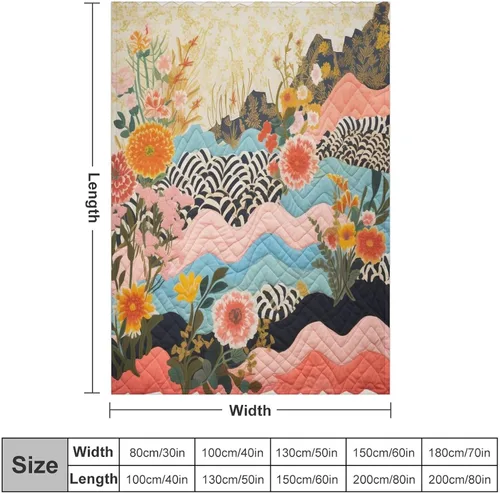 Miniatura 31 de Manta de verano con parches bohemios, vintage, bohemia, acogedora manta de franela para sofá, cama para niños y adultos, 30 x 40 pulgadas, manta