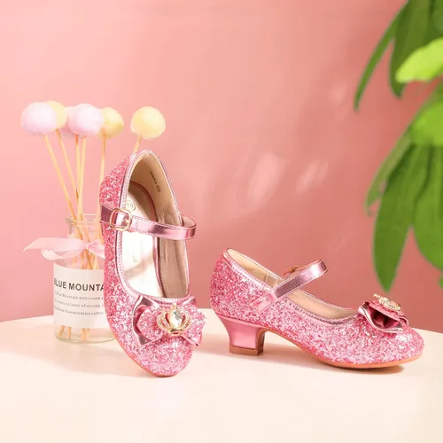 Miniatura 5 de PANDANINJIA Zapatos de vestir para niñas, zapatos Mary Jane para niñas, tacones bajos para niñas pequeñas, flores, boda, fiesta, escuela