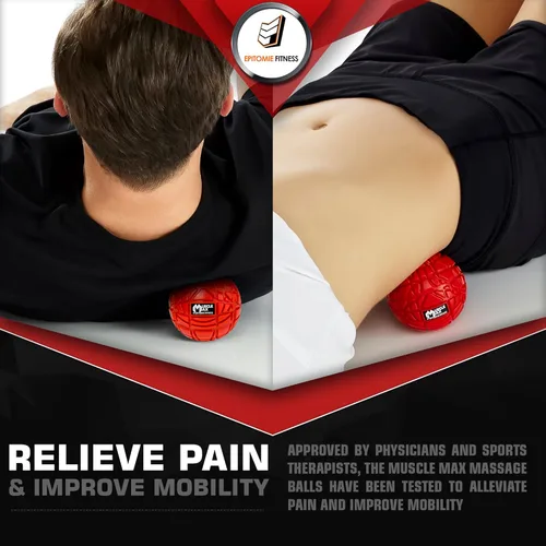 Miniatura 7 de Bola de Masaje Muscle Max - Bola de Terapia para Masaje de Puntos de Activación - Masajeador de Tejido Profundo para Liberación Miofascial - Bola