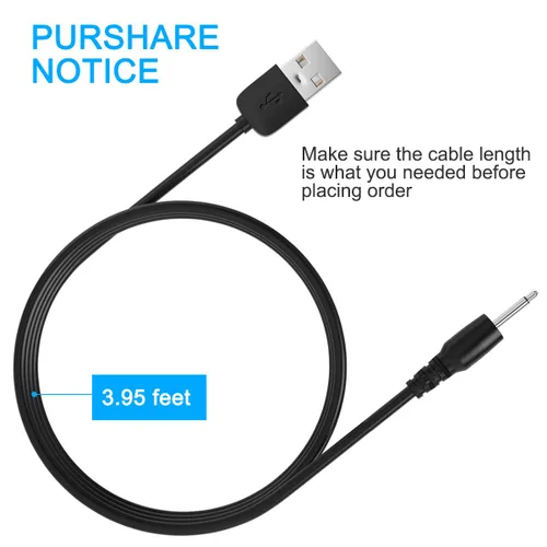 Miniatura 5 de SIOCEN Cable de carga CC de 0.098 in, cable de carga USB de 0.098 in, adaptador de corriente de repuesto original rápido y duradero, cable de carga