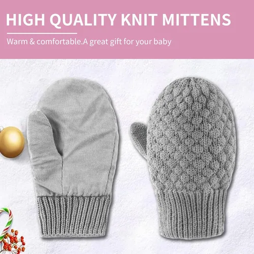 Miniatura 26 de Guantes de punto para bebés, niños y niñas, guantes de invierno para recién nacidos, guantes de 0 a 3 años