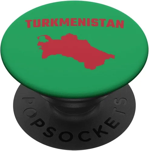 Miniatura 6 de Isolated red silhouette of a map of Turkmenistan PopSockets MagSafe PopGrip for iPhone