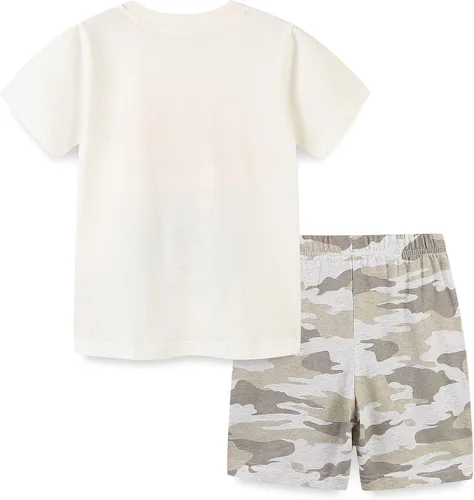 Miniatura 2 de Conjunto de camiseta de manga corta y pantalón corto de algodón para bebé