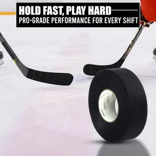 Miniatura 6 de Paquete de 4 cintas de hockey – Cinta de tela resistente y multiusos para deportes, hockey sobre hielo y patinaje, cinta de bate de béisbol