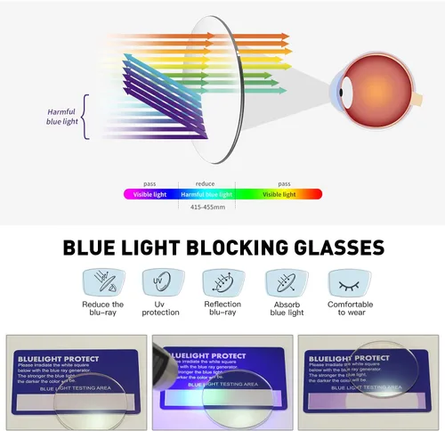 Miniatura 7 de Gafas de Luz Azul para Mujer/Hombre Gafas de Computadora de Luz Azul para Mujeres/Hombres A04-cristal marco plateado