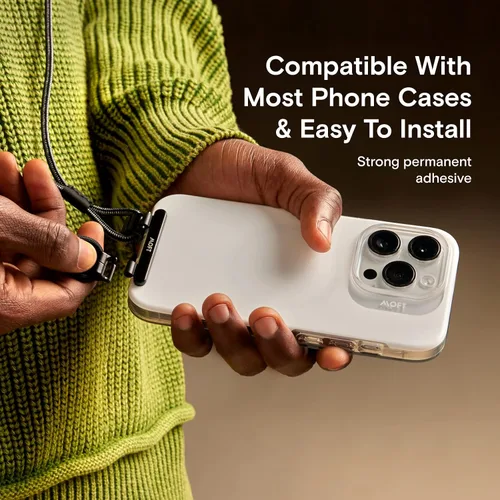 Miniatura 5 de MOFT Cordón para teléfono, universal, ajustable, desmontable, largo, con parche para teléfono, compatible con la mayoría de teléfonos inteligentes